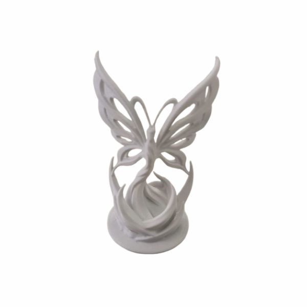 Borboleta Espiral Branca 
